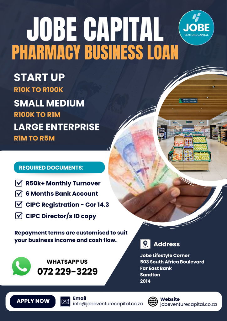 Jobe Capital Pharmacy Business Loan
